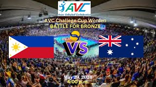 PHILIPPINES VS AUSTRALIA  AVC CHALLENGE CUP WOMEN [upl. by Arlinda]