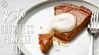 Crustless Pumpkin Pie  Keto Recipe by Jennifer Banz Low Carb With Jennifer [upl. by Alaine]