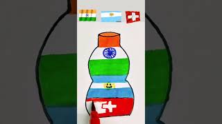 🇮🇳🇦🇷🇨🇭🇩🇪Jana Gana Mana  Independence Day Drawing Republic Day shorts drawing indianflag [upl. by Anela]