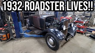 1932 Ford Roadster Starting For The First Time Since 1953 [upl. by Nlocnil]