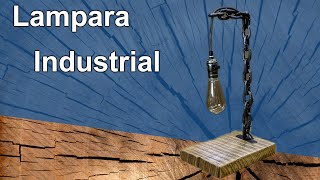 Como hacer LAMPARA INDUSTRIAL casera 👉 ideas para decorar 😎 VELADORES caseros 🤜 lamparas ARTESANALES [upl. by Yren436]