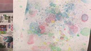 Dyed paper tutorial with colored bubbles  Friday funday  dearjuliejulie [upl. by Hanoj]