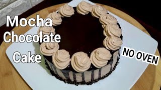 No Oven Mocha Chocolate Cake  Chocolate Mocha Cake Recipe [upl. by Guthrey]