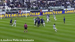 Andrea Pirlo Top 10 Free Kick Goals [upl. by Ellehsem245]