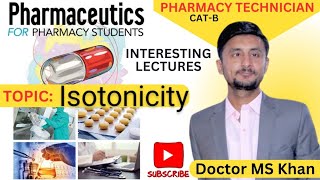 Isotonicity  Normal Saline  Pharmacy  Doctor MS Khan [upl. by Livia]