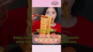 ASMR Relaxing Mukbang Food Eating ONLY NOODLES cre EatwithBoki asmrfood asmr shorts [upl. by Nathanoj]