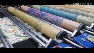 Rotary screen zimmer printing 12 colour machine printing for 5 colour [upl. by Ahsial50]