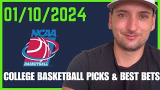 College Basketball Picks for January 10th 2024 [upl. by Shevlo]