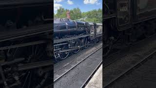 Black 5 at Grosmont awaiting Whitby to Pickering train black5 nymr northyorkshiremoorsrailway [upl. by Tawnya423]