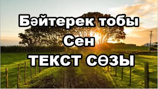 Baiterek  Sen  Бәйтерек  Сен  ТЕКСТ СӨЗЫ [upl. by Ecinnahs]