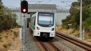 Transperth Metronet Emu Train Alstom XTrapolis CSeries Set 130 Departing Wellard Station [upl. by Hudson]