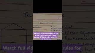 Golden rules of journal entries accountingentries journalclass11th balancesheet [upl. by Araccat]