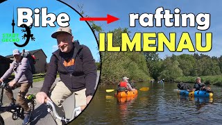 Bikerafting Ilmenau  Faltrad  Packraft  Traumpaar 🥰 STADTGECKO 🦎 Brompton  Current Raft [upl. by Ahsinut878]