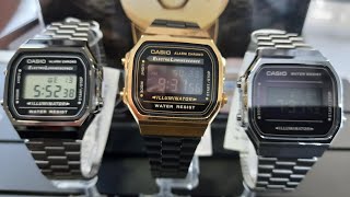 CASIO Retro VINTAGE A168WEGG1AEF A168WEGB1BEF A168WEM1EF [upl. by Avrenim361]