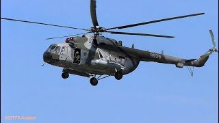 Czech AF Mil MI35 HIND and Mil MI171 Helicopters Arrival at De KooyDen Helder Airport EHKD [upl. by Kubiak]