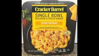 Cracker Barrel Single Bowl Macaroni amp Cheese Dinner Sharp Cheddar Review [upl. by Brien430]