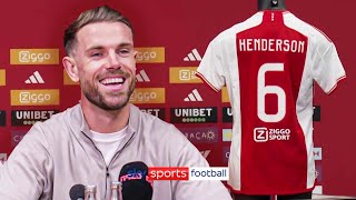 Jordan Henderson fronts media at Ajax press conference 🚨 [upl. by Surtimed]