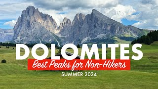 Dolomites Italy Easy Ways to Summit the 4 BEST Peaks amp Panoramas  Hiking Optional [upl. by Ramal]