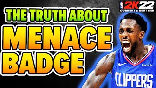 The truth about MENACE BADGE that you need to know in NBA 2K22 Next gen Badge Breakdown [upl. by Slen]