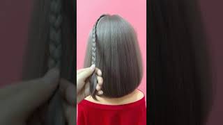 back to school hairstyles  easy hairstyleBeautiful and simple hairstyle for short hair [upl. by Sonny]