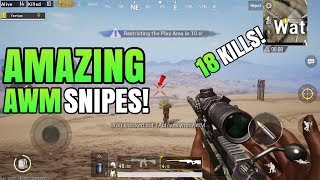 MOST AMAZING AWM Snipes  Miramar Desert Map  Solo VS Squad  PUBG Mobile [upl. by Aicella]