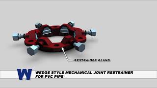 Wedge Style Mechanical Joint Restrainer for PVC Pipe  WaterworksTrainingcom [upl. by Oler]