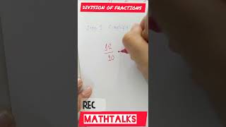 Division of Fraction shorts short mathematics [upl. by Melamie]