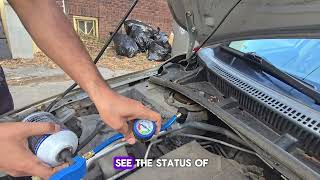 AC recharge in Toyota Corolla How to recharge R134 a refrigerant in Toyota toyota corolla freon [upl. by Tolland188]