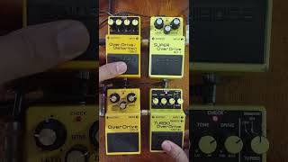 BOSS SD1 X OS2 X OD2R X OD3 guitar bosspedals sd1 OS2 OD3 OD2R boss loucosporpedais rock [upl. by Llewej]