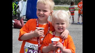 Youngest Ever to Complete Footstocks Kids Triathlon [upl. by Ainahpets]