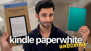 Kindle Paperwhite 2024 Signature Edition Unboxing amp First Impressions  Metallic Jade ✨ [upl. by Waldemar576]