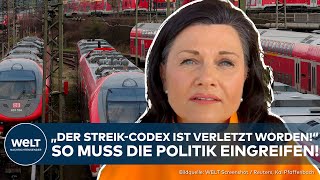 BAHNSTREIK Deutschlandweite Wellenstreiks der Lokführer angekündigt So muss die Politik eingreifen [upl. by Esirahs]