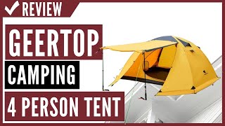 GEERTOP Camping Tent 4 Person Tent Review [upl. by Jarib]