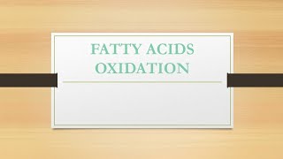 9Fatty acid oxidationBiochemistry شرح بالعربي [upl. by Aloel]