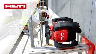 DEMO des Hilti PR 30HVS A12 Rotationslasers  Fassaden montieren [upl. by Ahsimrac929]