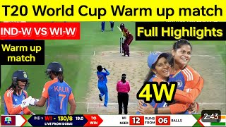 Indw vs wiw T20 World Cup warm up match full highlights  indw vs wiw warm up match  World Cup [upl. by Nikolai]