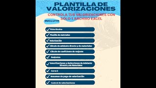 10 PLANTILLA DE VALORIZACIONES Y LIQUIDACIONES DE OBRA  30 VALORIZACIONES EN 1 ARCHIVO EXCEL [upl. by Llehsyar]