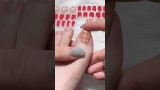 checkered gel nail stickers nail nailstickers [upl. by Tiraj]