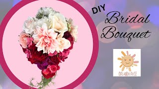 DIY Cascading Wedding Bridal Bouquet  diy weddingbouquet weddingflowers bridalbouquet bouquet [upl. by Tisha]