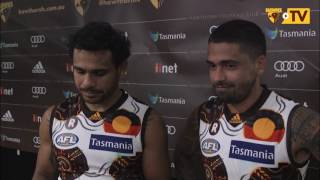 R10 Post match with Rioli and Hill [upl. by Blader]