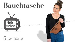 Bauchtasche Gürteltasche nähen mit optionalen Reißverschlussfach und Wechselgurt [upl. by Jasik]