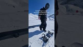 Switching snowboards in Seconds Step in with CLEW [upl. by Yrallih]