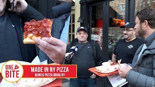 Barstool Pizza Review  Made In New York Pizza Bonus Pizza Lawsuit [upl. by Anerres965]