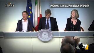 La Gabbia  Padoan il Ministro della svendita 02032014 [upl. by Richards]