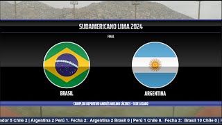 BRASIL VS ARGENTINA  FINAL  SUDAMERICANO LIMA 2024 [upl. by Ferren]