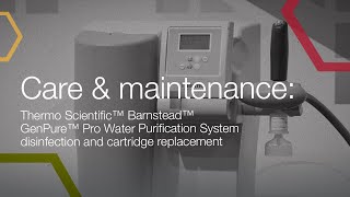 Care amp maintenance Thermo Scientific Barnstead GenPure Pro Water Purification System disinfection [upl. by Arlette]