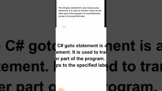 C go to Short  malayalam tutorial  csharp programming language [upl. by Atinuaj]