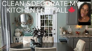 NEW 🍂VINTAGE GLAM COZY FALL CLEAN AND DECORATE WITH ME  KITCHEN  DINNING REFRESH🍁 [upl. by Colb]