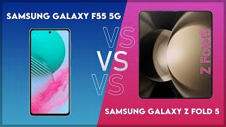 Samsung Galaxy F55 5G vs Samsung Galaxy Z Fold 5 Technical Comparison [upl. by Senzer]