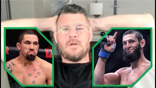 Michael Bisping reaction to Dana White announcing Khamzat Chimaev vs Robert Whittaker [upl. by Cirted906]